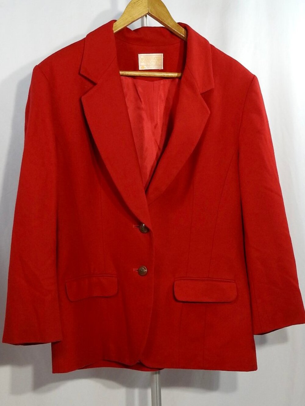 Pendleton Sz Unknown 100% Pure Virgin Wool Red Blazer Womens 70s Vintage Classic